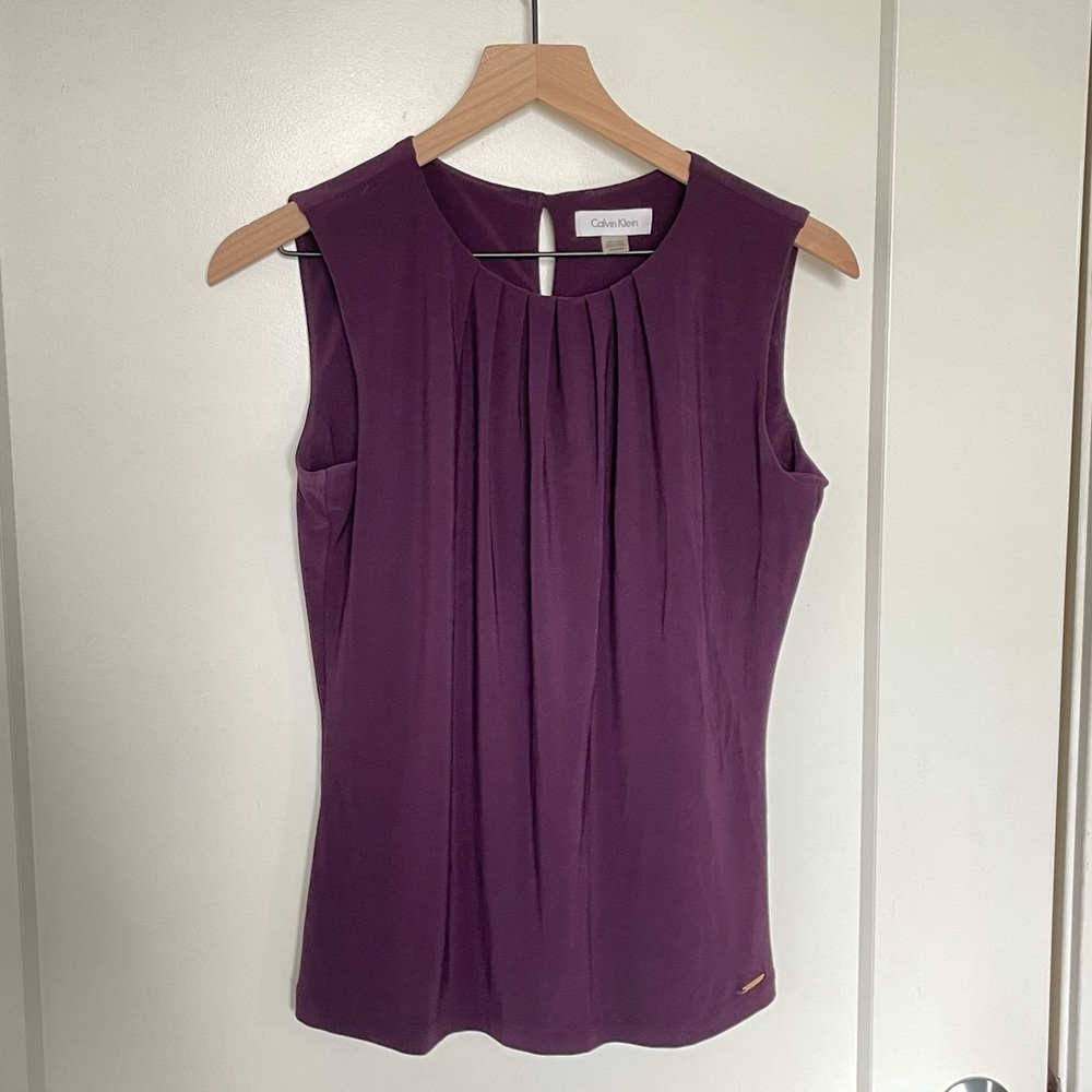 Calvin Klein purple sleeveless Blouse